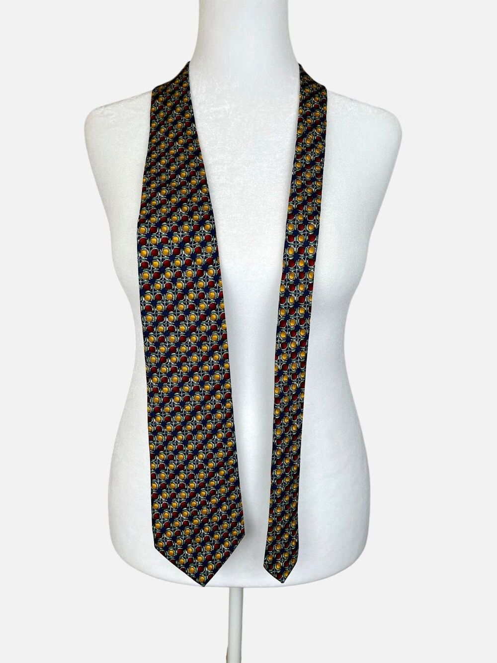 Vintage Austin Reed London Italian Silk Necktie Geometric Preppy Ivy Made in USA